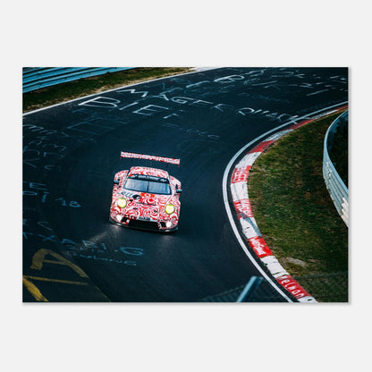 Porsche 911 on the nurburgring poster 